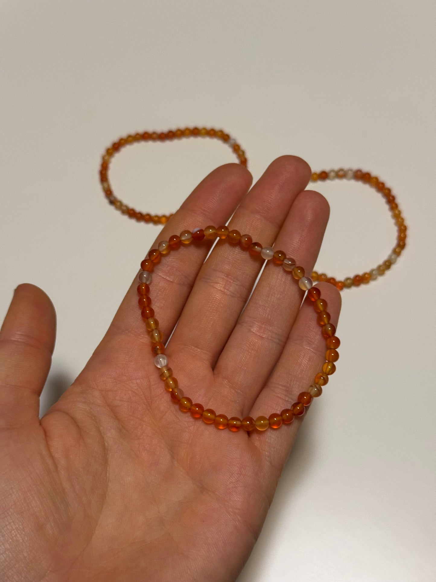 Karneol Edelstein Armband 4mm