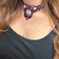 Amethyst & Larimar Makramee Collier