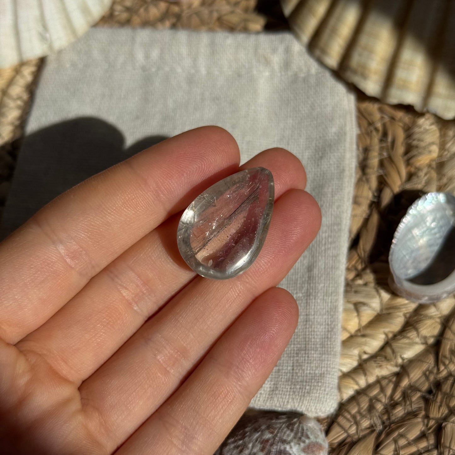 Turmalin Quarz Cabochon ~ F10