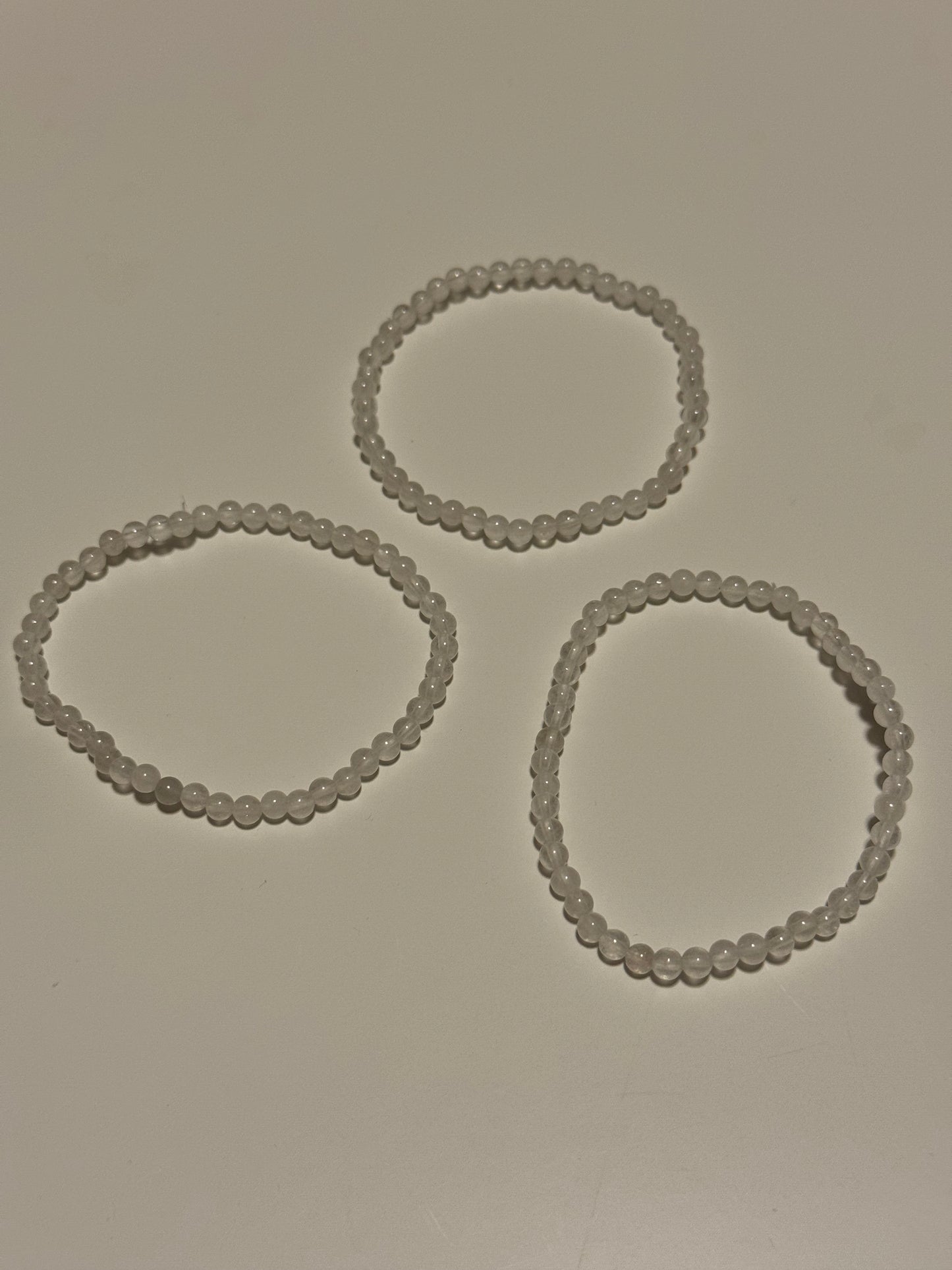 Quarz Edelstein Armband 4mm