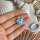 Larimar Herz Anhänger 925 silber ~ HC41