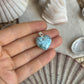 Larimar Herz Anhänger 925 silber ~ HM60