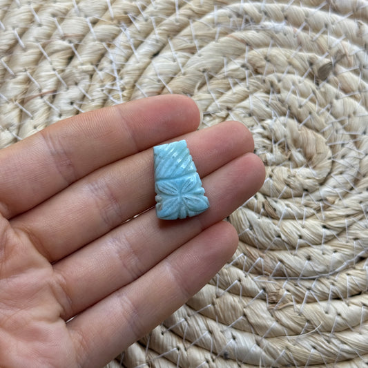 Larimar Schnitzerei Cabochon ~ 26LR