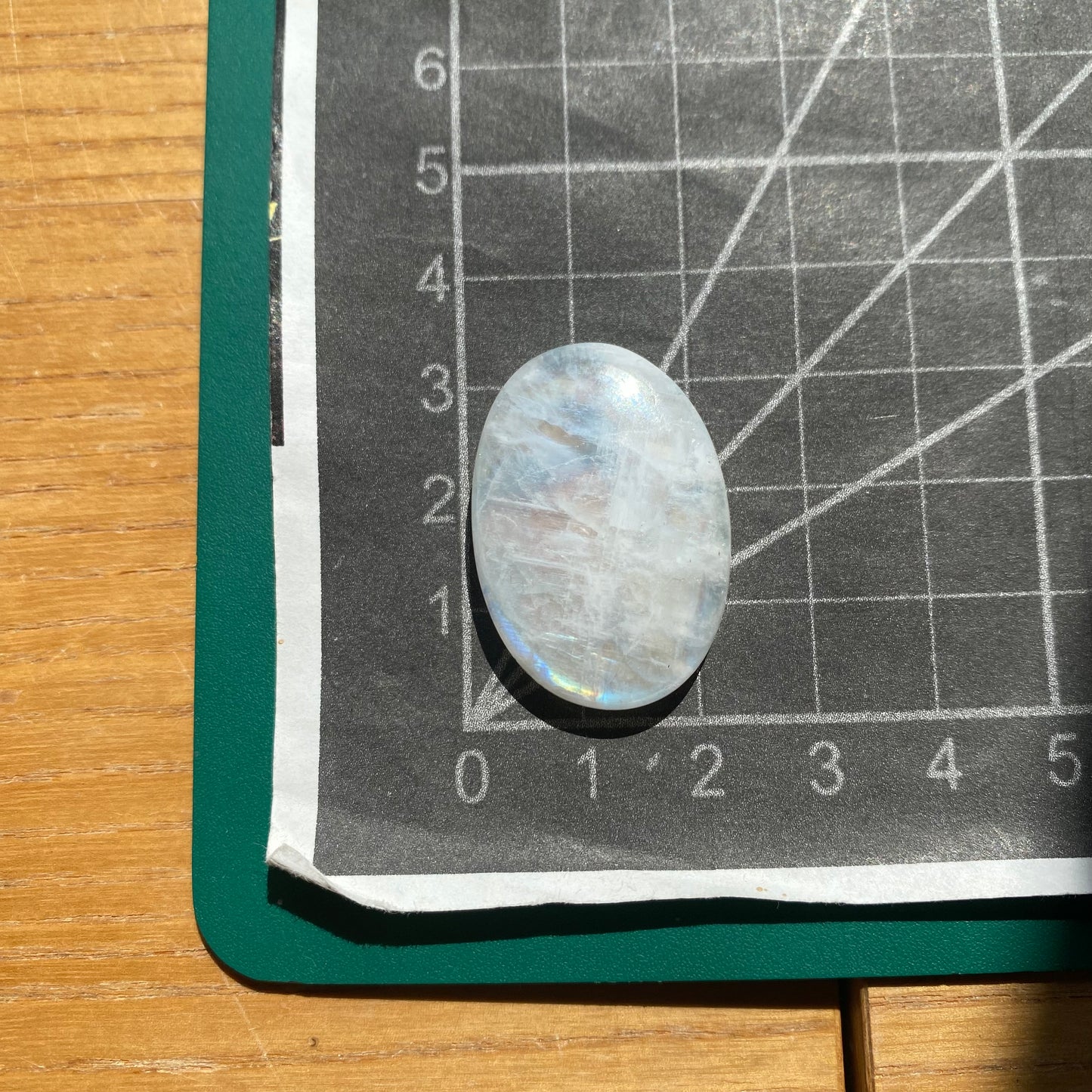 Regenbogen Mondstein /Weißer Labradorit Cabochon ~ 21wt