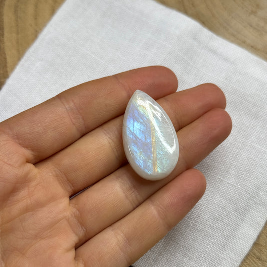 Regenbogen Mondstein /Weißer Labradorit Cabochon ~ 24CC