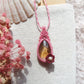 Ametrin Blumen Makramee Kette