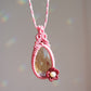 Ametrin Blumen Makramee Kette