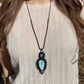 Larimar & Opal Makramee Kette ~MARISORA