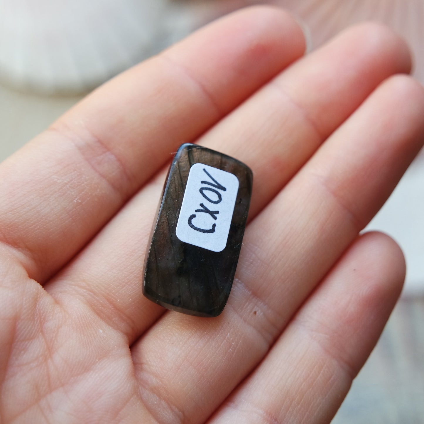 Lila Labradorit Cabochon ~ 10Xj