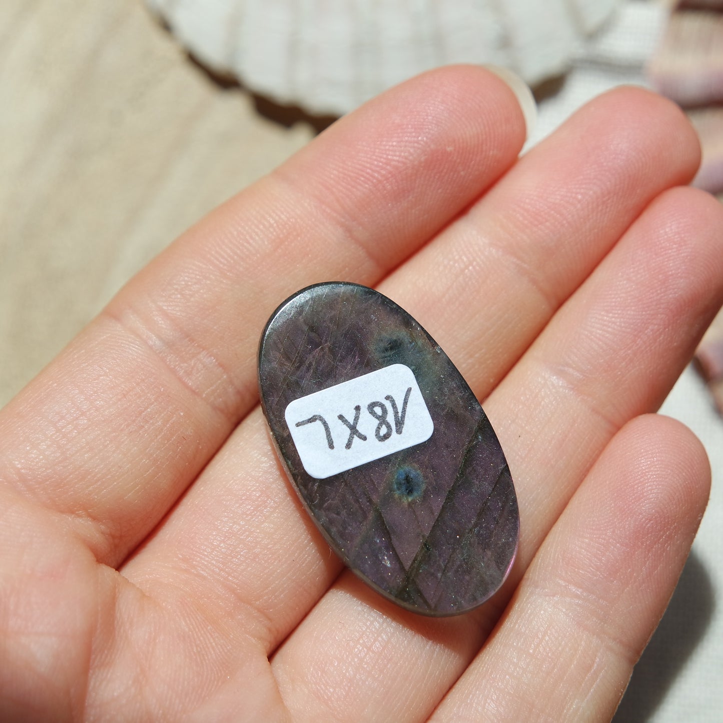 Lila Labradorit Cabochon ~ 18XL