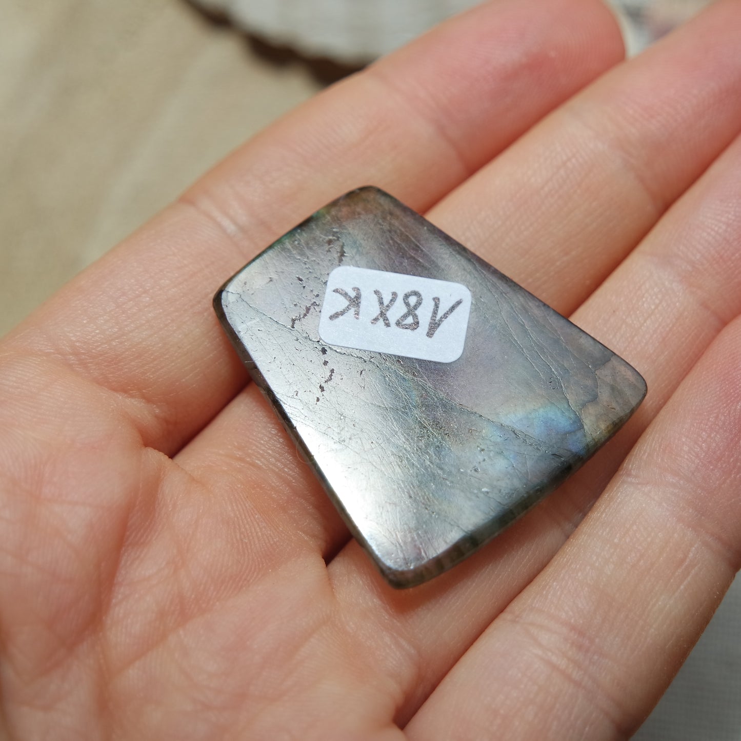 Lila Labradorit Cabochon ~ 18XK