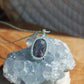 facettierter Amethyst Makramee Kette Blau