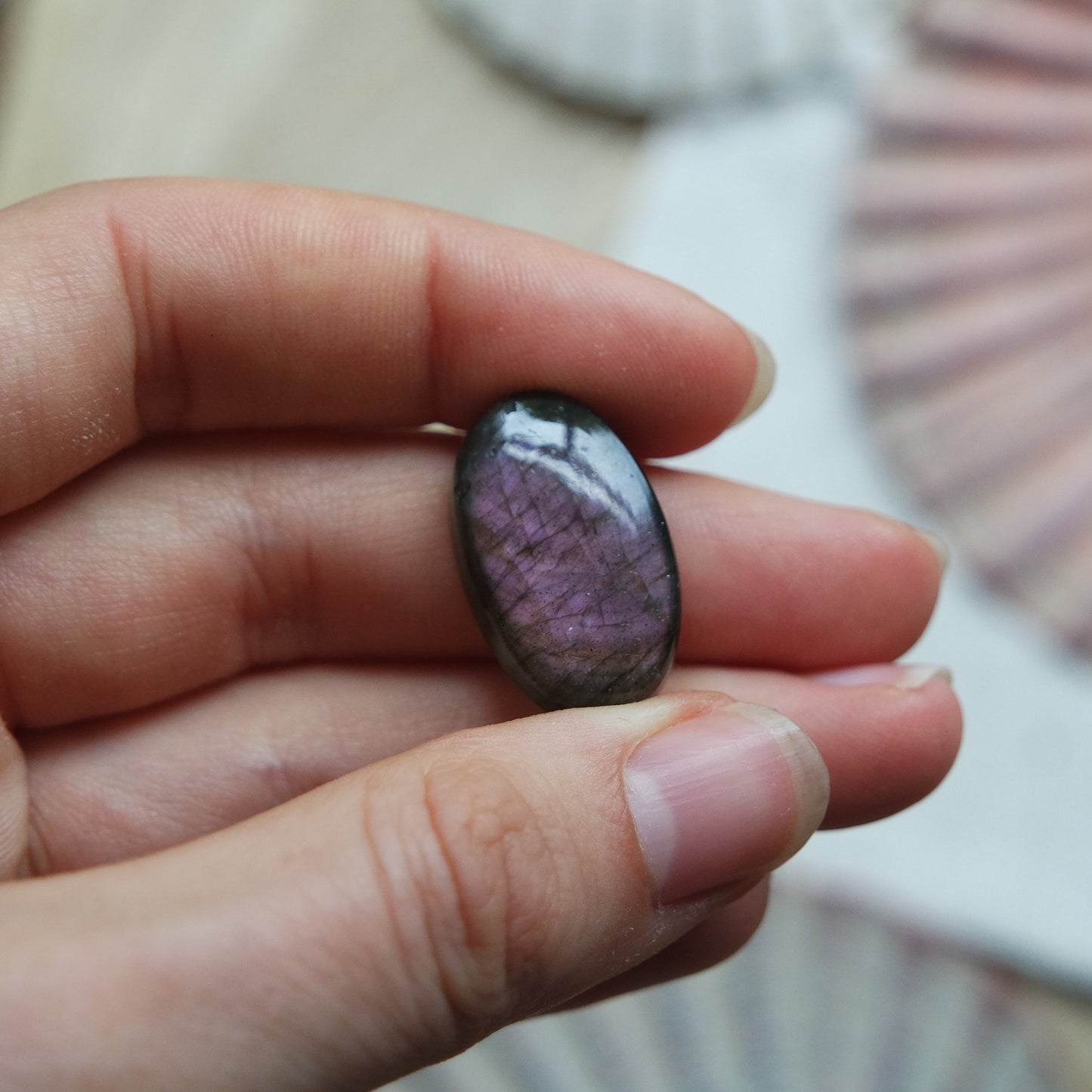 Lila Labradorit Cabochon ~ 12XF