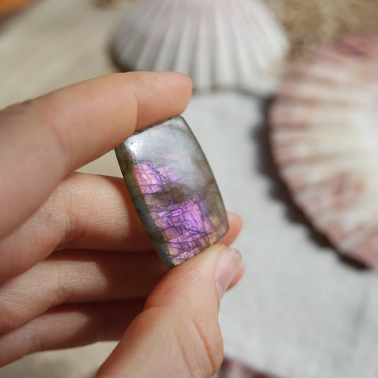 Lila Labradorit Cabochon ~ 18Zi