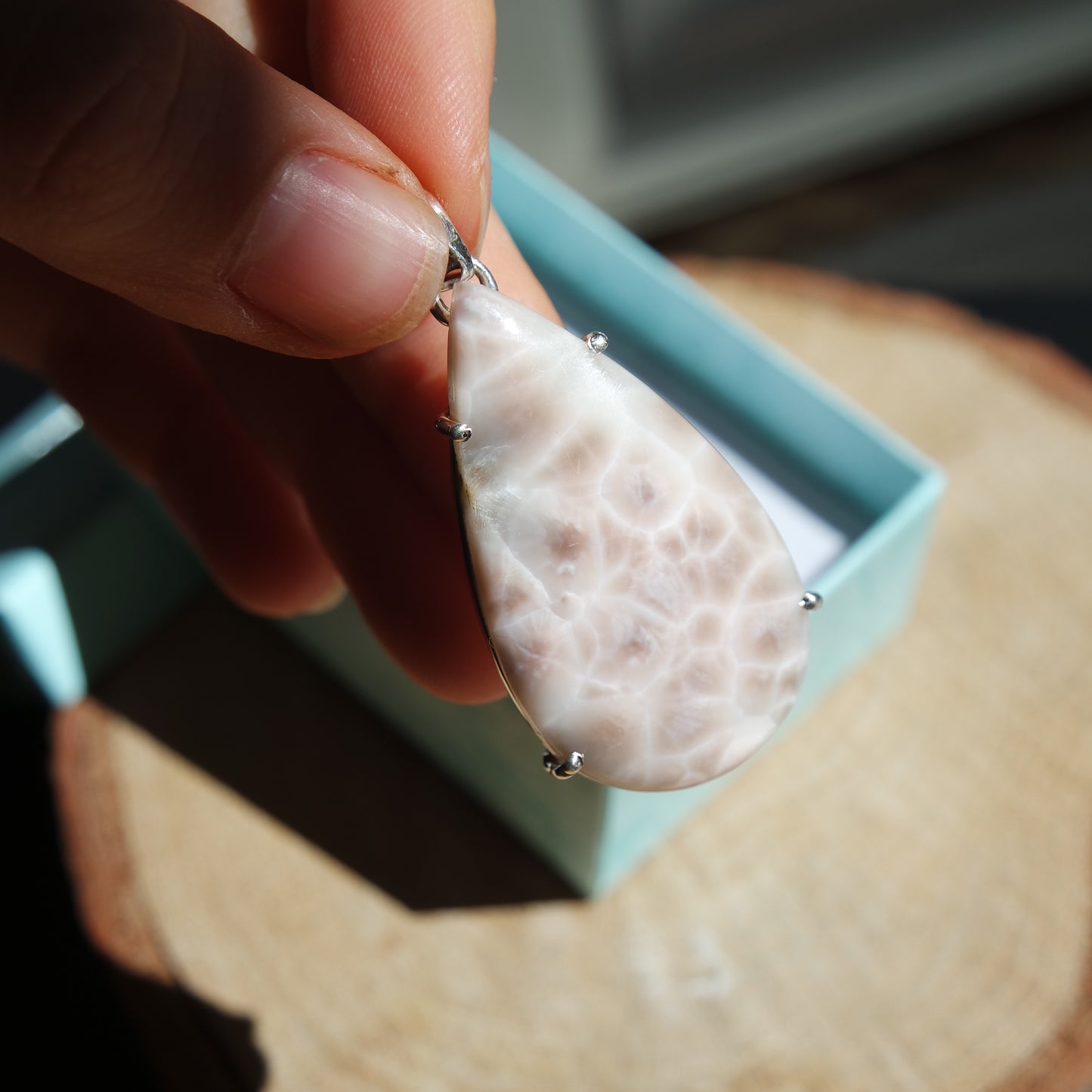 Thomsonit Anhänger 925 Silber ~ TD105