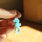 Larimar Seepferdchen 925 Silber Anhänger ~ TO70