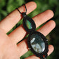 Makramee Kette „Führung“ mit Opal und Moosachat
