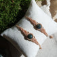 Handgemachtes Makramee Armband in Beige mit Moosachat-Perle