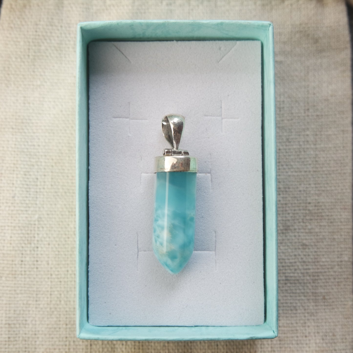 Larimar Anhänger 925 silber ~ 132QA