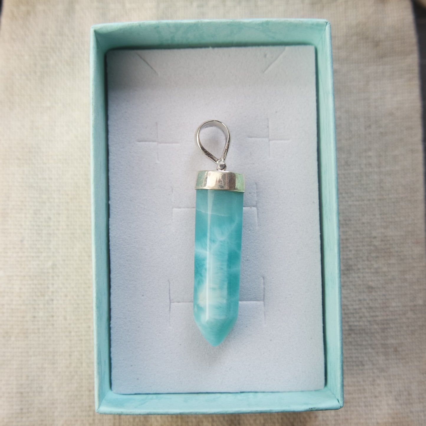 Larimar Anhänger 925 silber ~ 130QE