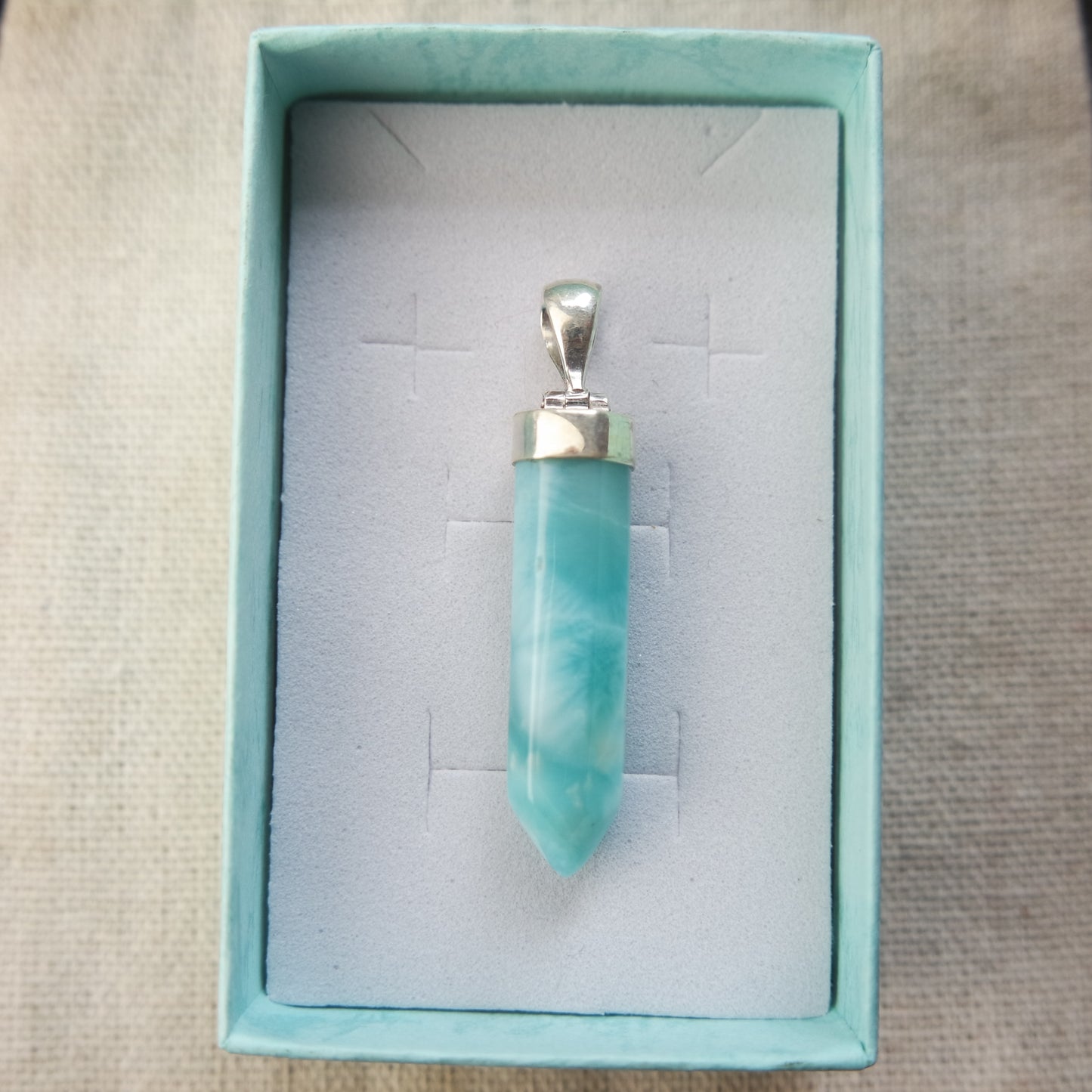 Larimar Anhänger 925 silber ~ 130QE