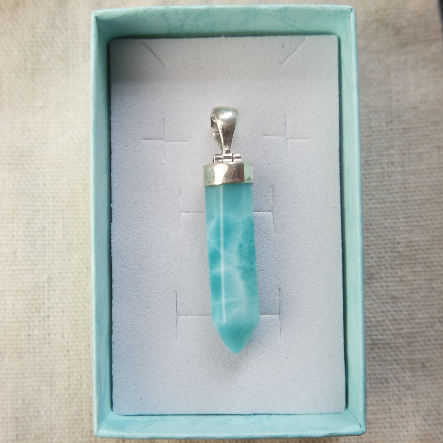 Larimar Anhänger 925 silber ~ 130QE