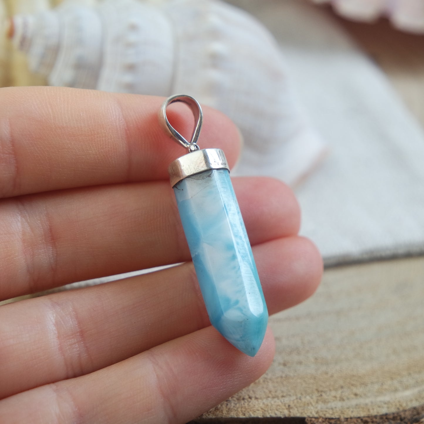 Larimar Anhänger 925 silber ~ 138QB