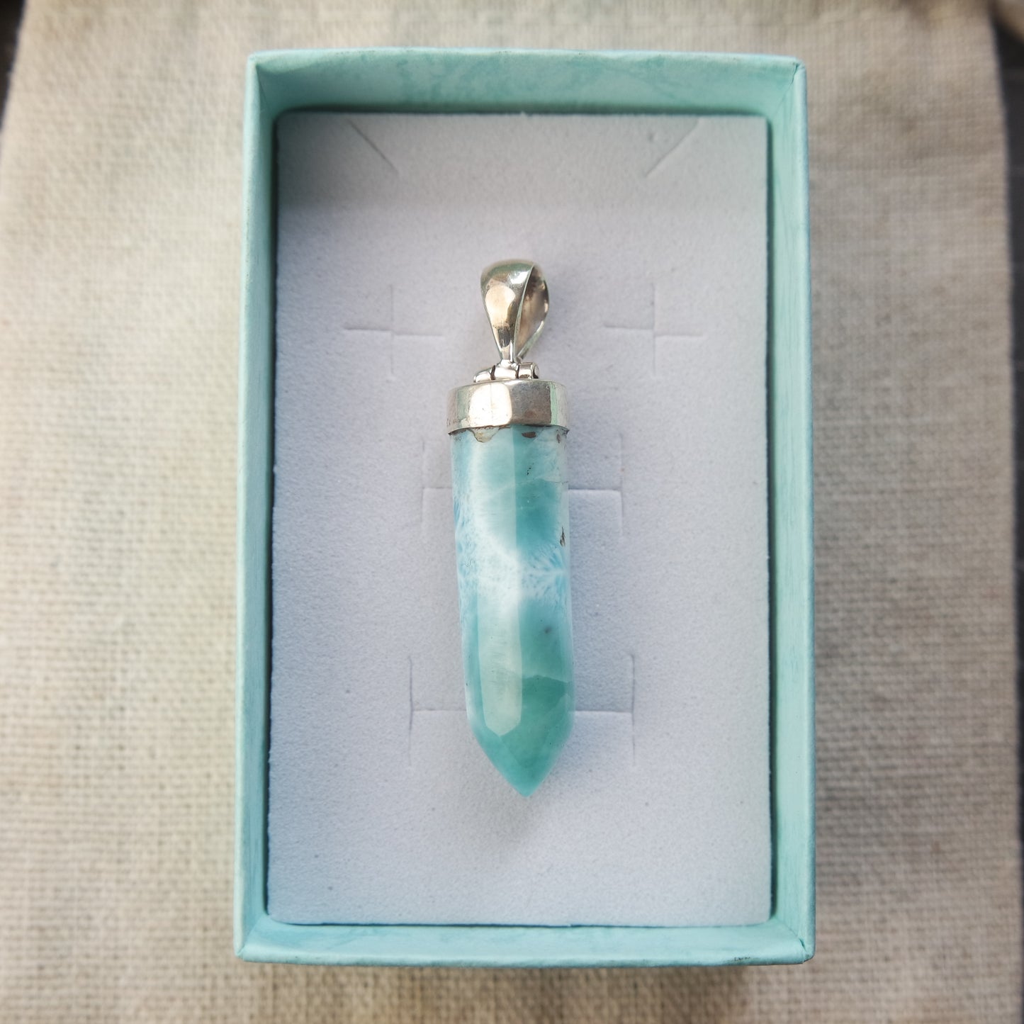 Larimar Anhänger 925 silber ~ 138QB