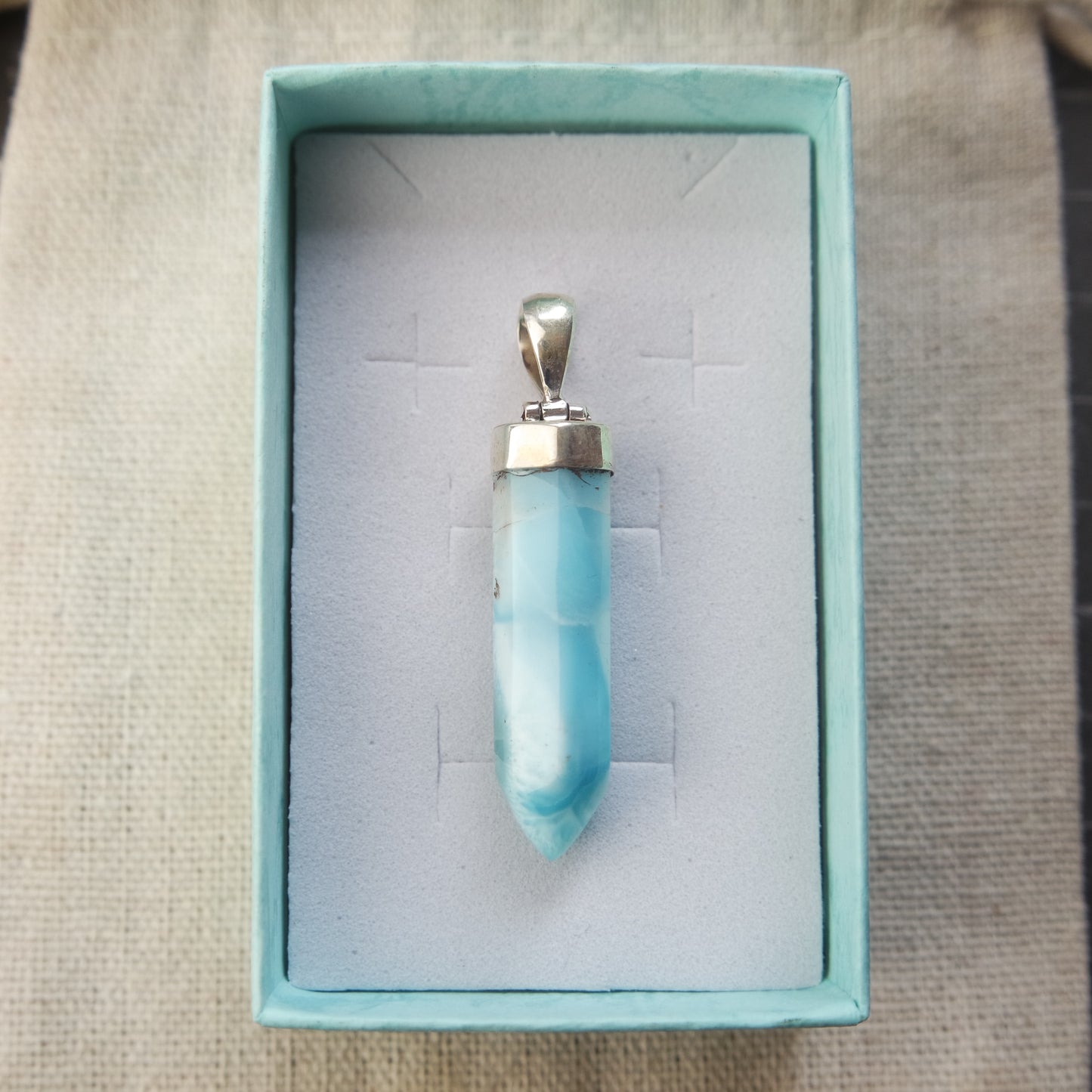 Larimar Anhänger 925 silber ~ 138QB
