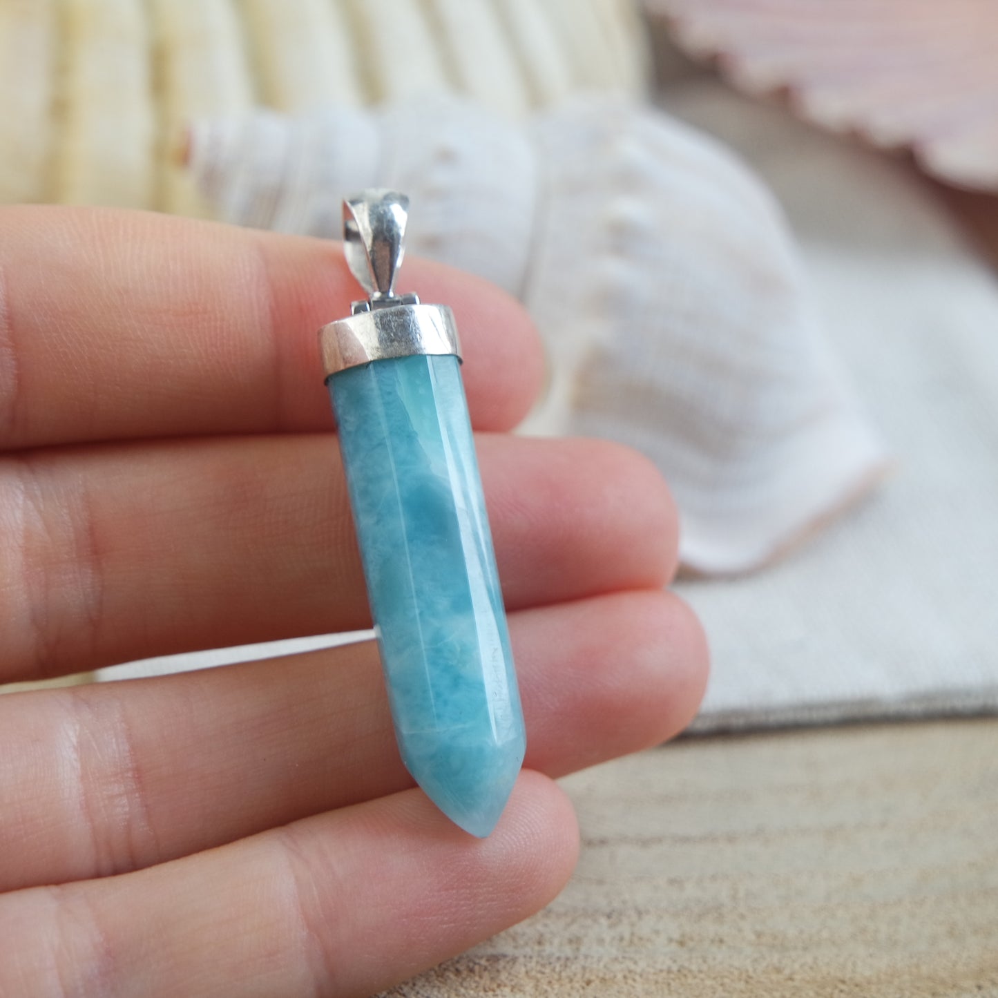 Larimar Anhänger 925 silber ~ 145QA