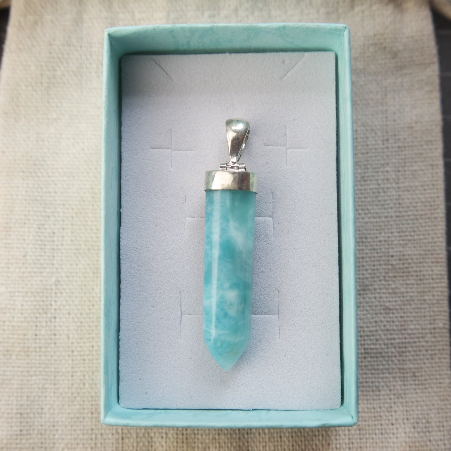 Larimar Anhänger 925 silber ~ 145QA