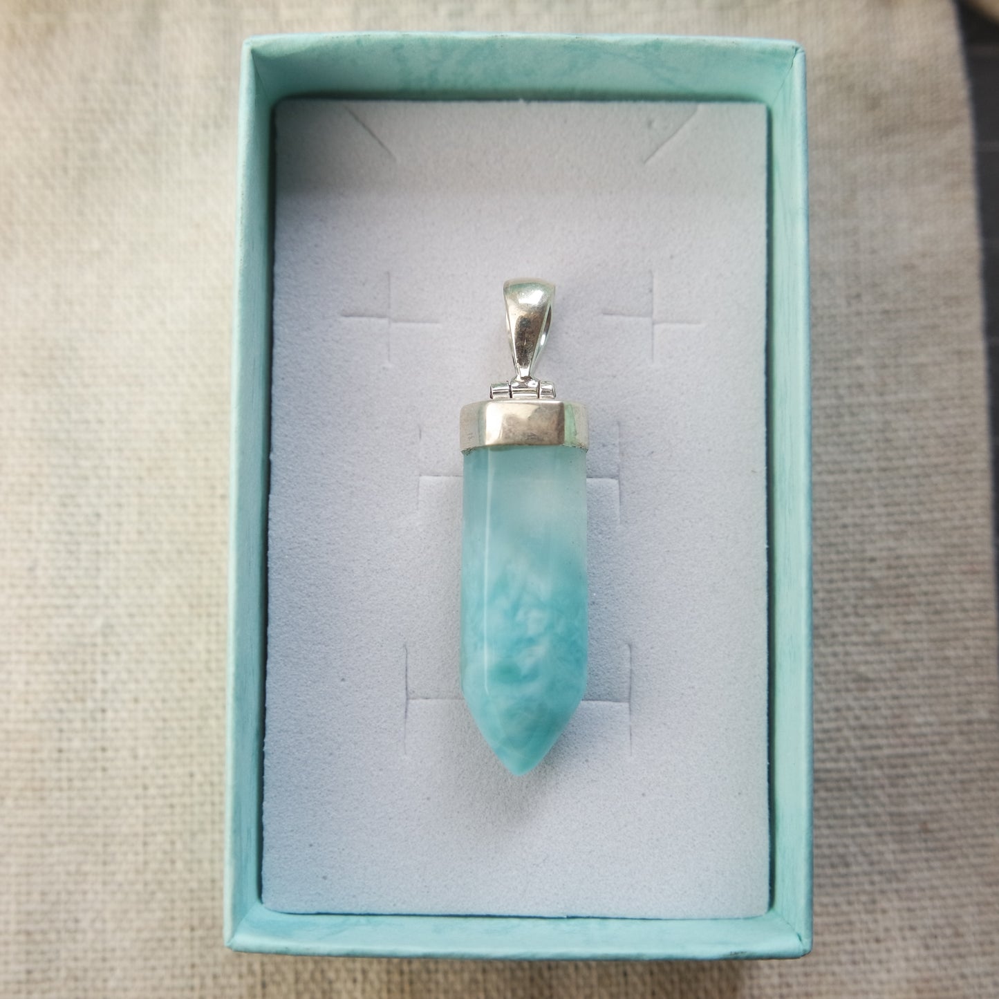 Larimar Anhänger 925 silber ~ 129QA