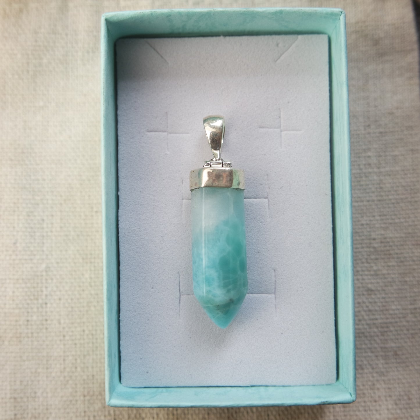 Larimar Anhänger 925 silber ~ 129QA