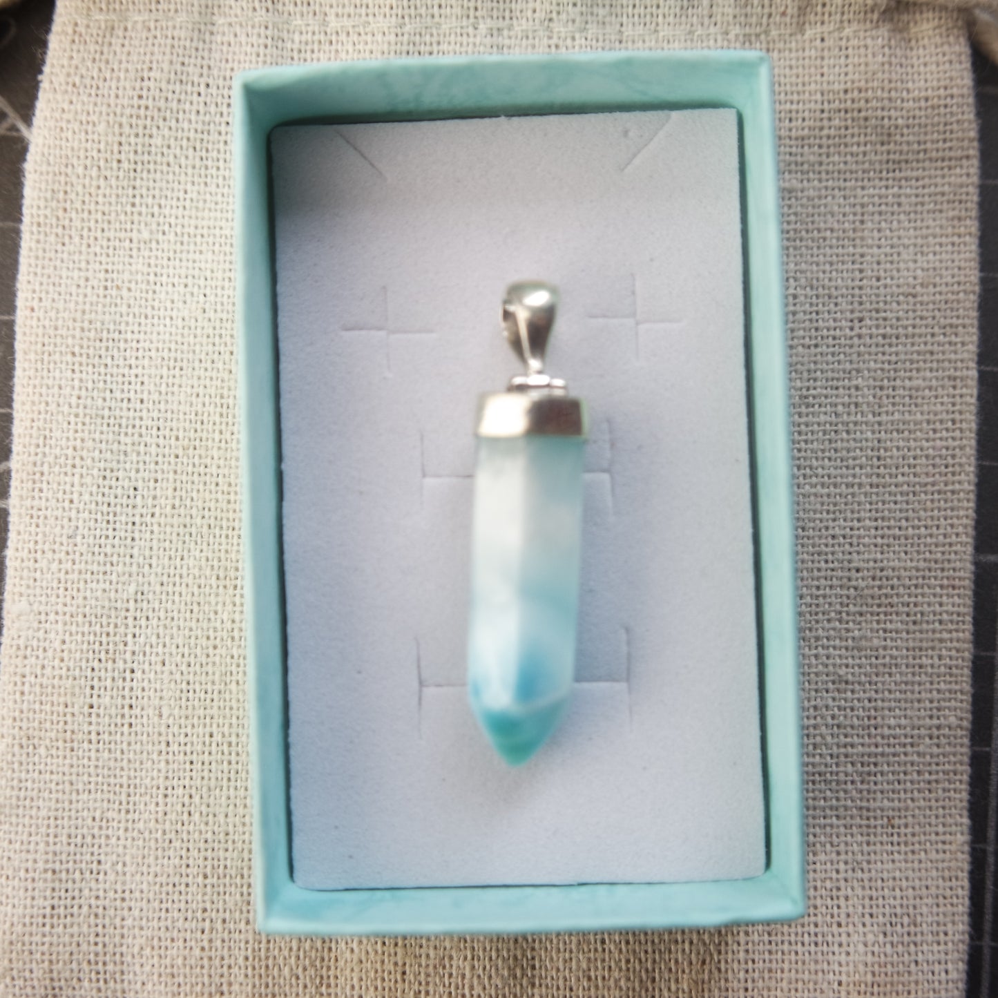 Larimar Anhänger 925 silber ~ 143QB