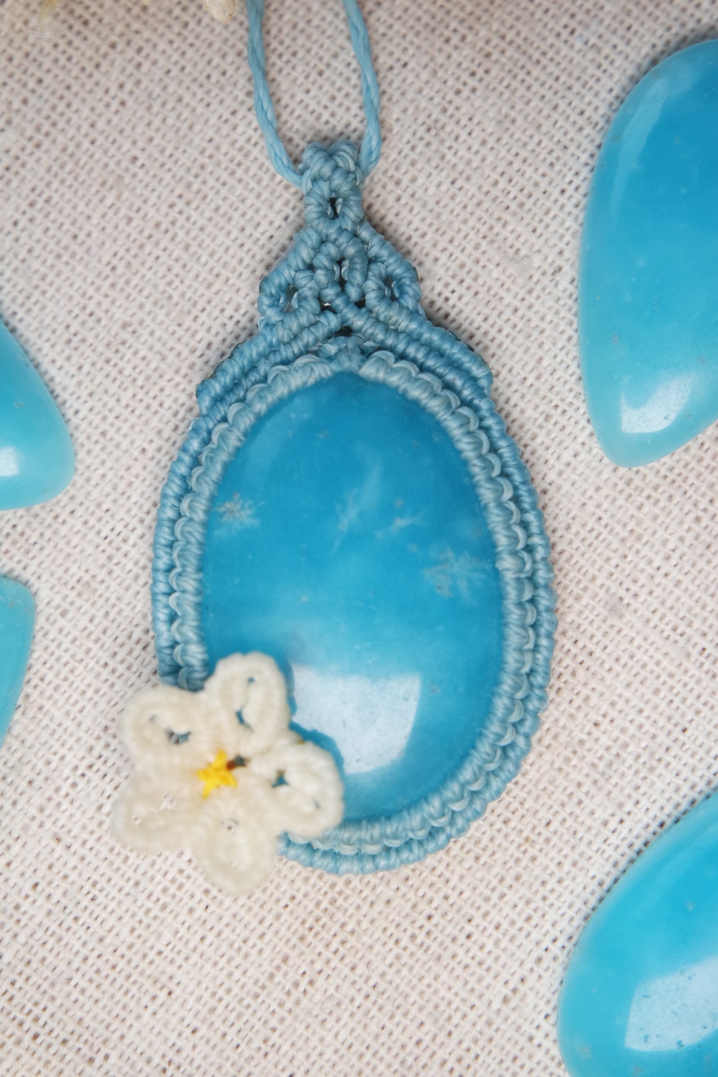 Hemimorphit Makramee Kette ~ Luft