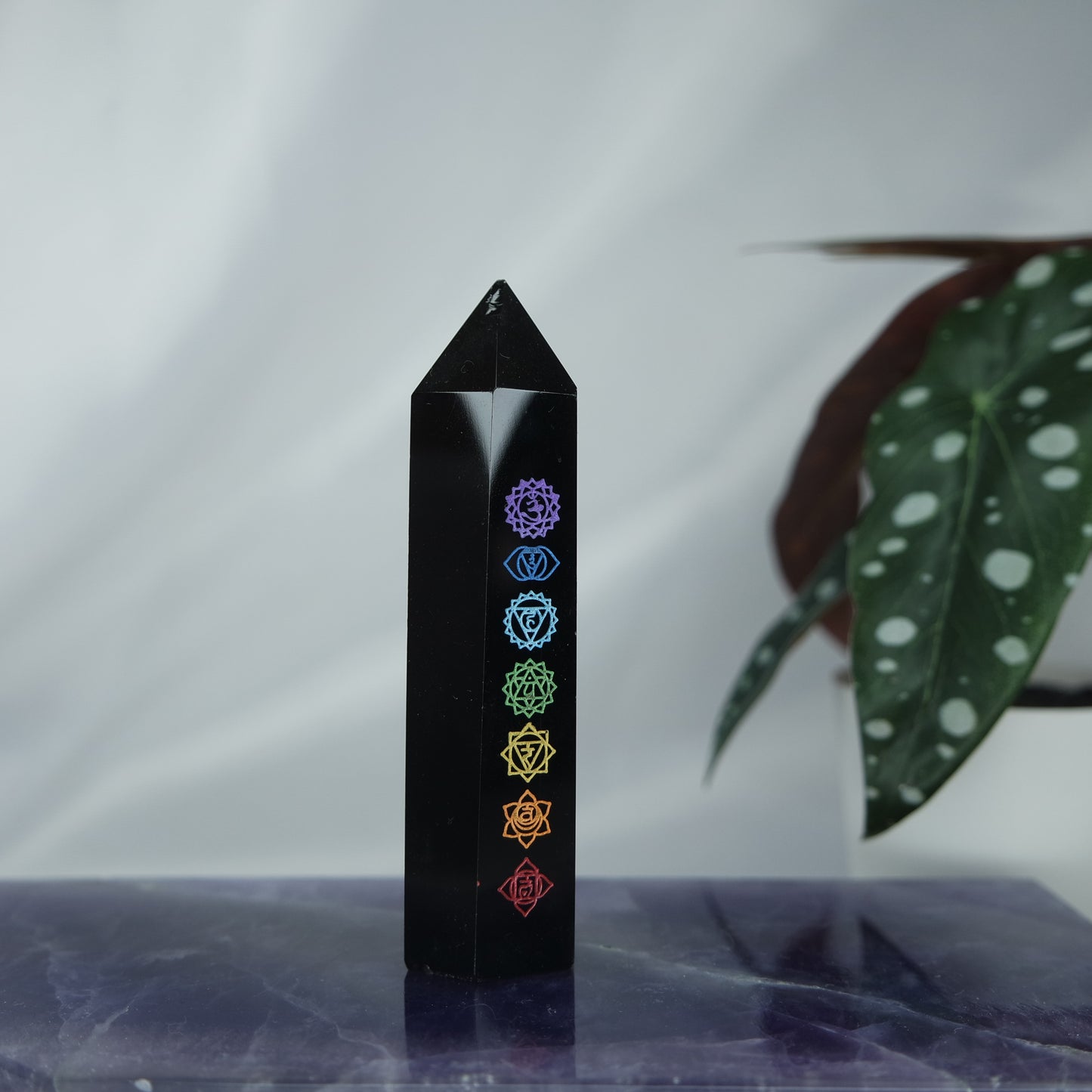 Obsidian Chakra Turm ~ 6a