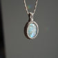 Spirituelle Edelstein Kette mit Regenbogen-Mondstein