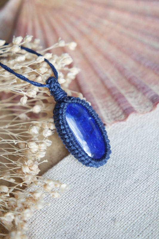 Lapislazuli Makramee Kette ~ NACHTHIMMEL