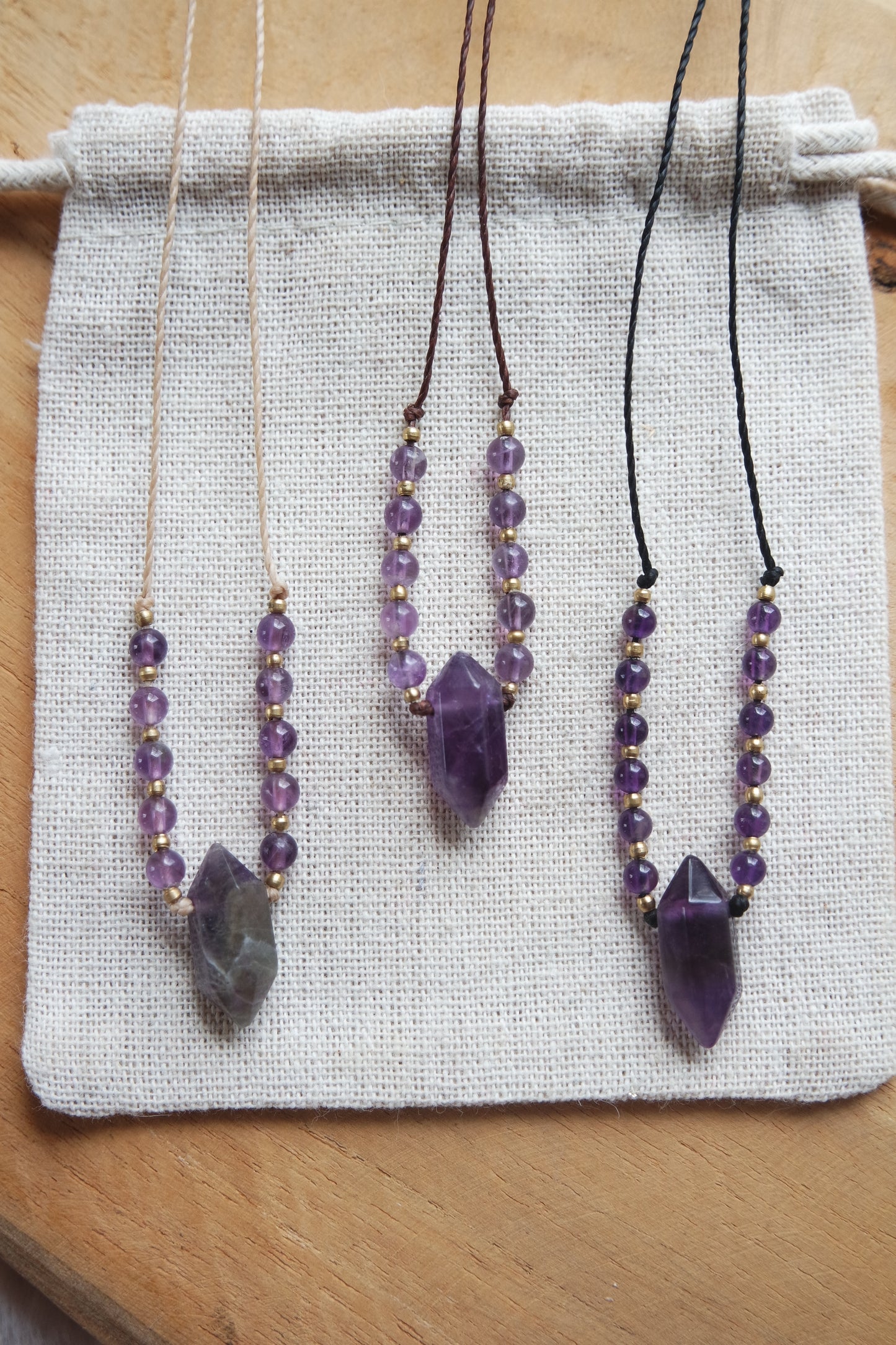 Amethyst Makramee Kette