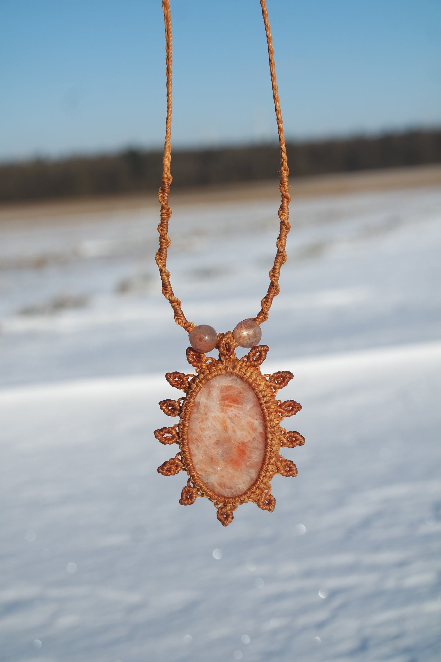 Sonnenstein Makramee Kette