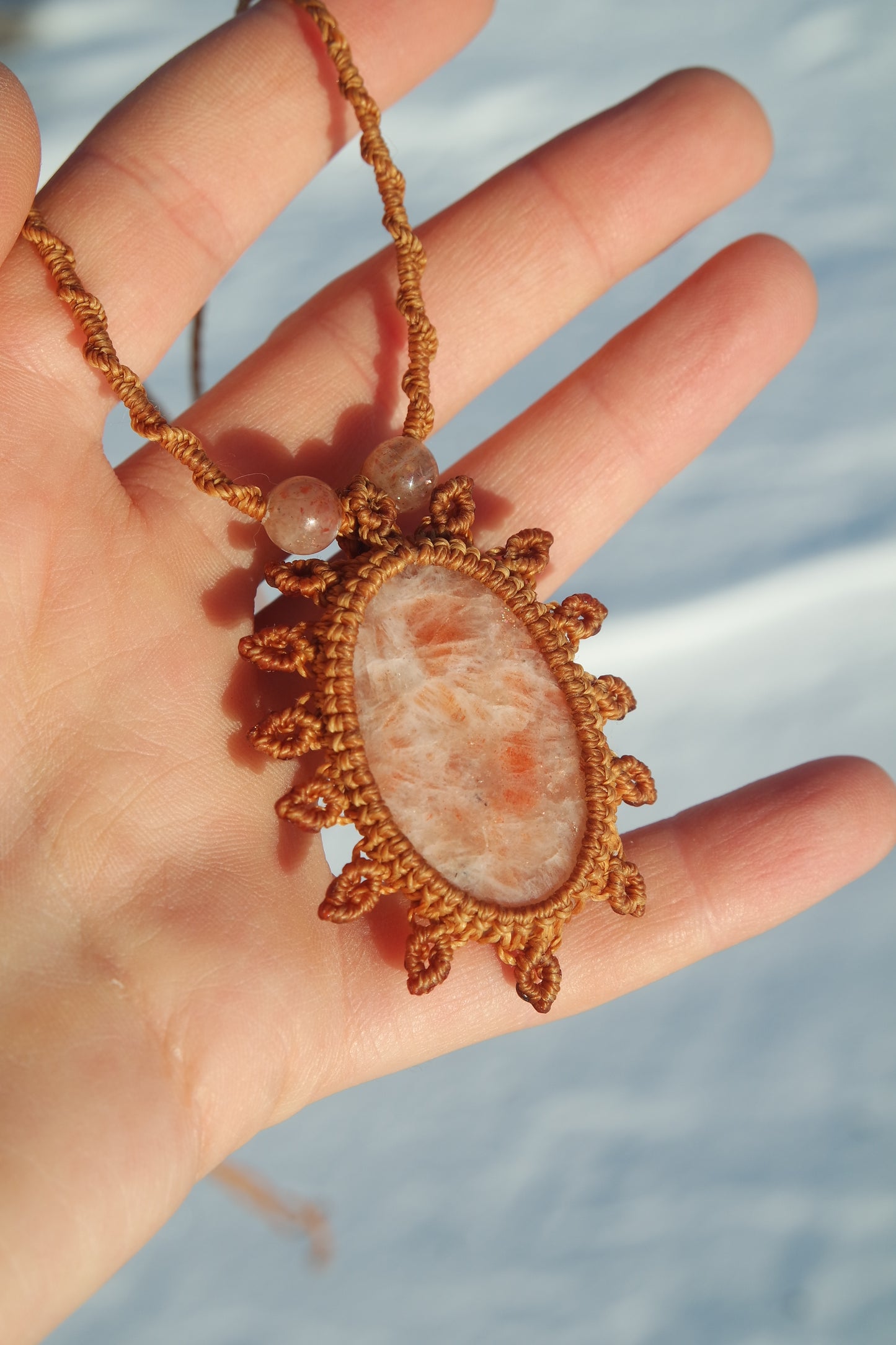 Sonnenstein Makramee Kette