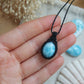 Larimar Kette mit weiß blauem Naturstein Halskette