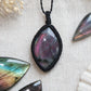 Labradorit Kette Nebelmagie handgemachter Makramee Edelsteinschmuck