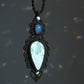 Larimar & Opal Makramee Kette ~MARISORA