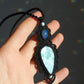 Larimar & Opal Makramee Kette ~MARISORA