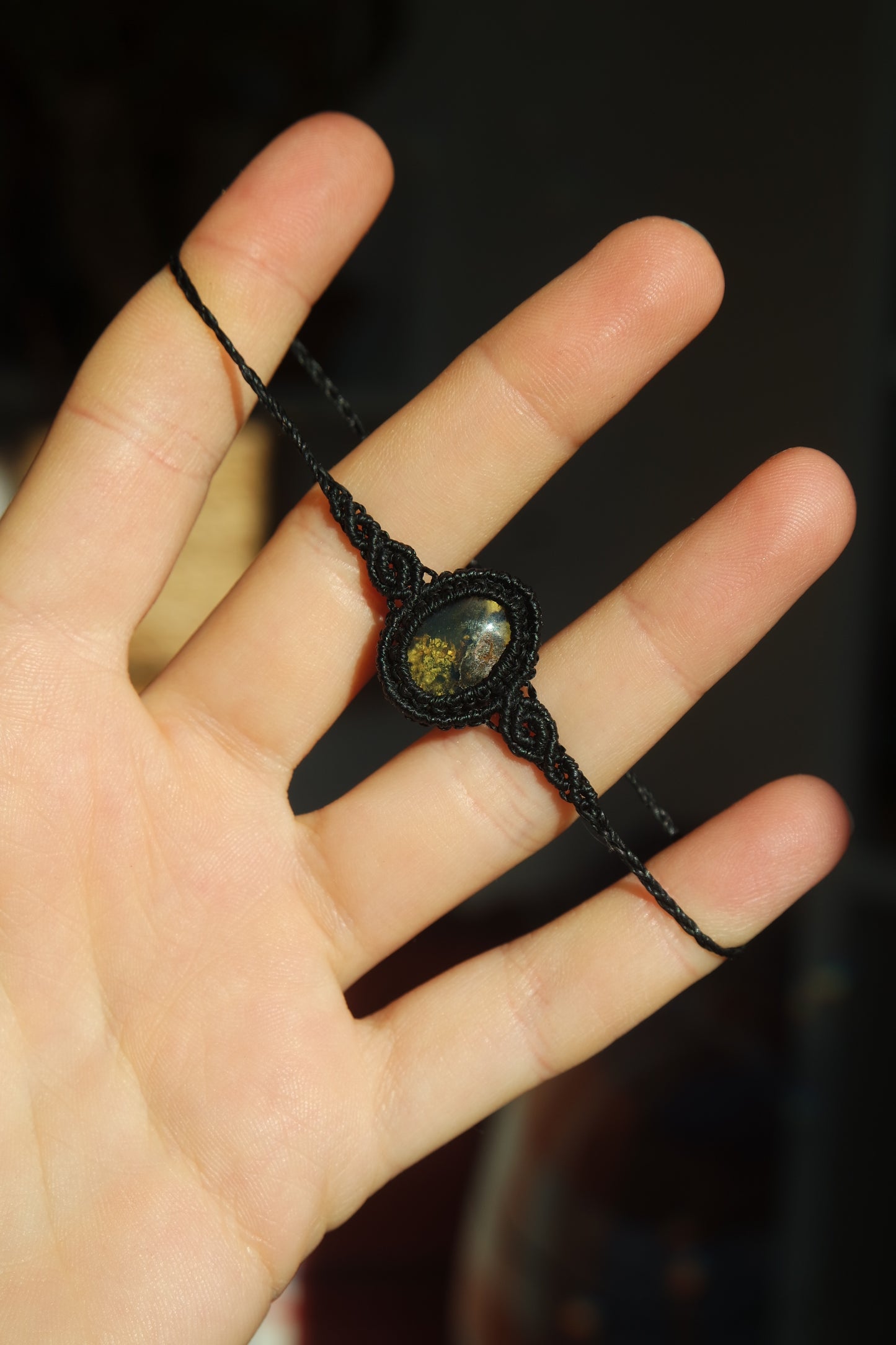 Bernstein Makramee Armband ~   LUNAIRA