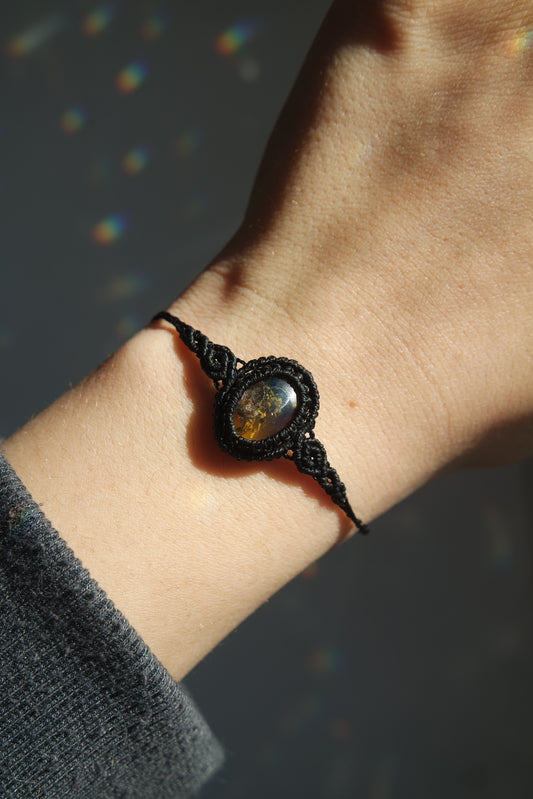 Bernstein Makramee Armband ~   LUNAIRA