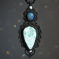 Larimar & Opal Makramee Kette ~MARISORA