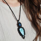 Larimar & Opal Makramee Kette ~MARISORA