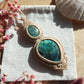 Aquamarin & Chrysokoll Makramee Kette ~ AMELIRA